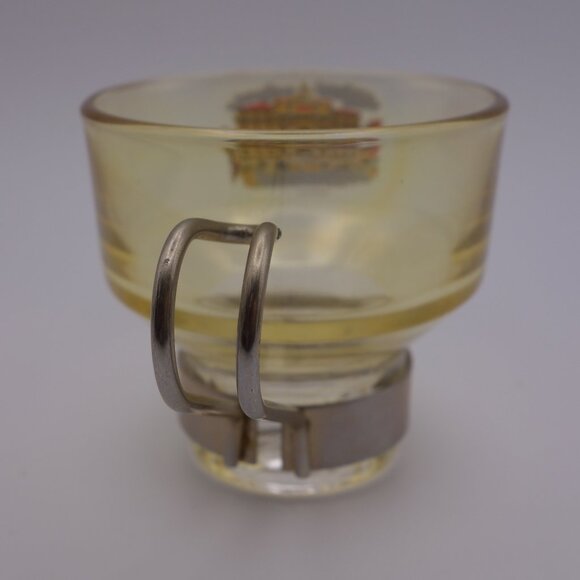 Set of Six(6) Roma Scene Glass Cups with Metal Handles - Picture 8 of 14